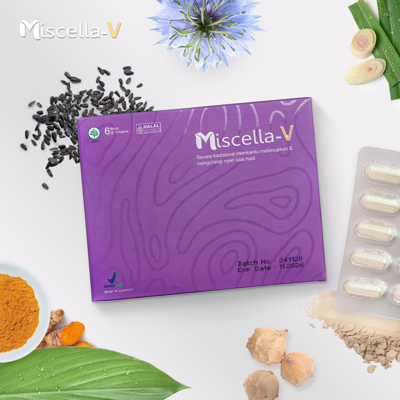 Miscella-V dengan bahan herbal alami
